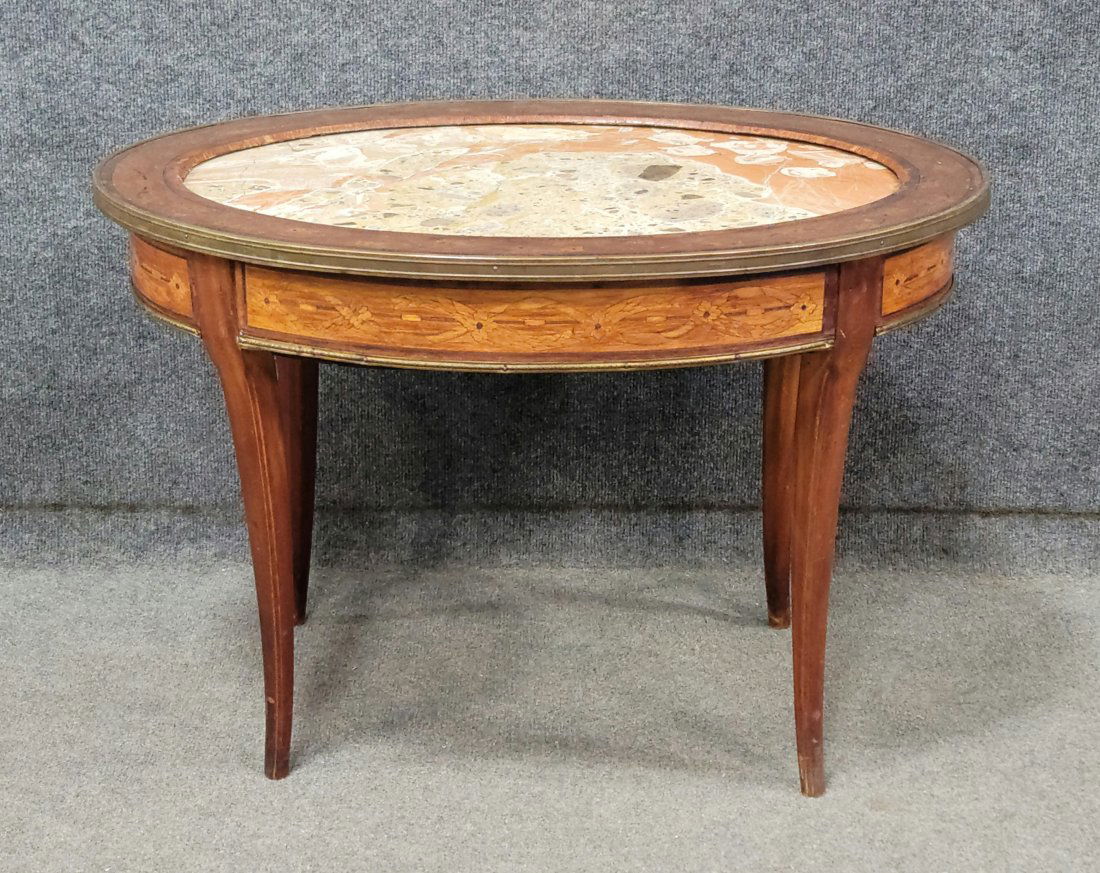 19th Century Antique Marble Top Coffee Table (1 of 5)