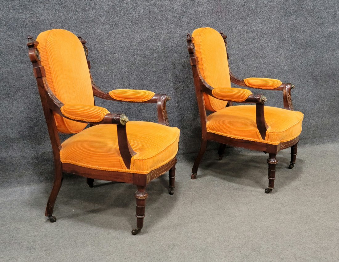 Pair Of Daniel Pabst Quality Arm Chairs: 38"H, 29.50"W, 26"D, 16"SH