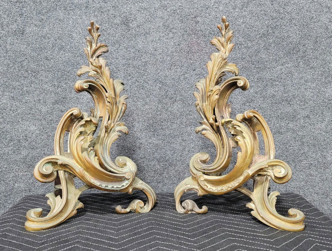 Pair Of Bronze Chenets (1 of 2)