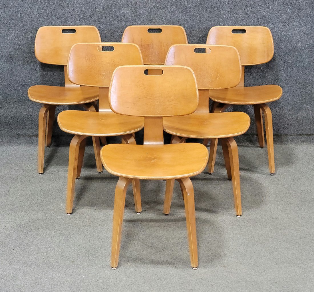 6 Thonet Mid Century Dining Chairs (1 of 5)