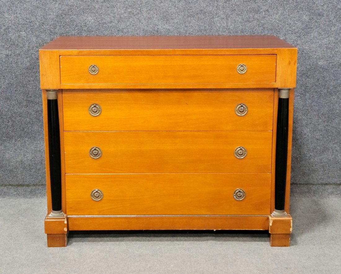 French Empire Commode: 31"H, 38.50"W, 19.50"D