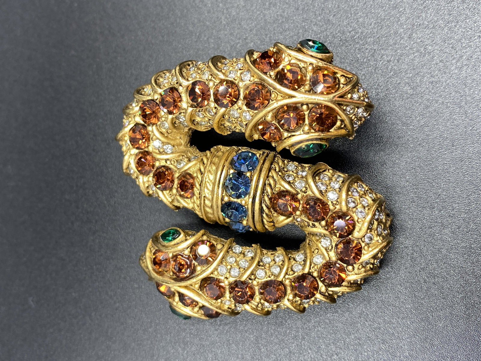 Vintage Ellen Kiam Double Sneak Brooch: For exact dimensions please refer to the attached dimensions sheet. Daniel Swarovski was the founder of the company and he was born in Northern Bohemia in 1862. It was a large jewelry center at that t