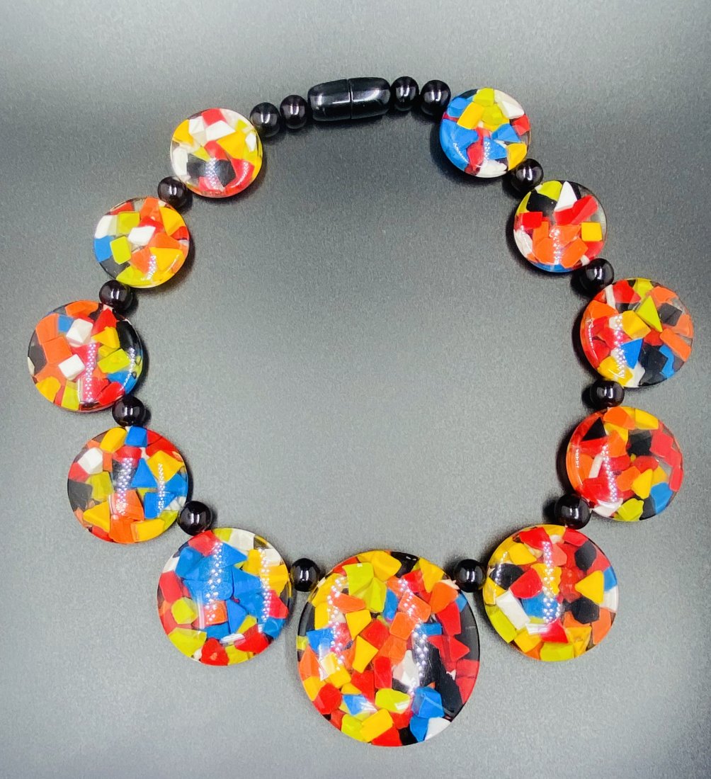 Marion Godart Necklace: French Costume Jewelry. Jewelry brand Marion Godart is known by bijou enthusiasts who appreciate playfulness and colours. The gifted creators of this fascinating jewelry universe are French siblings M