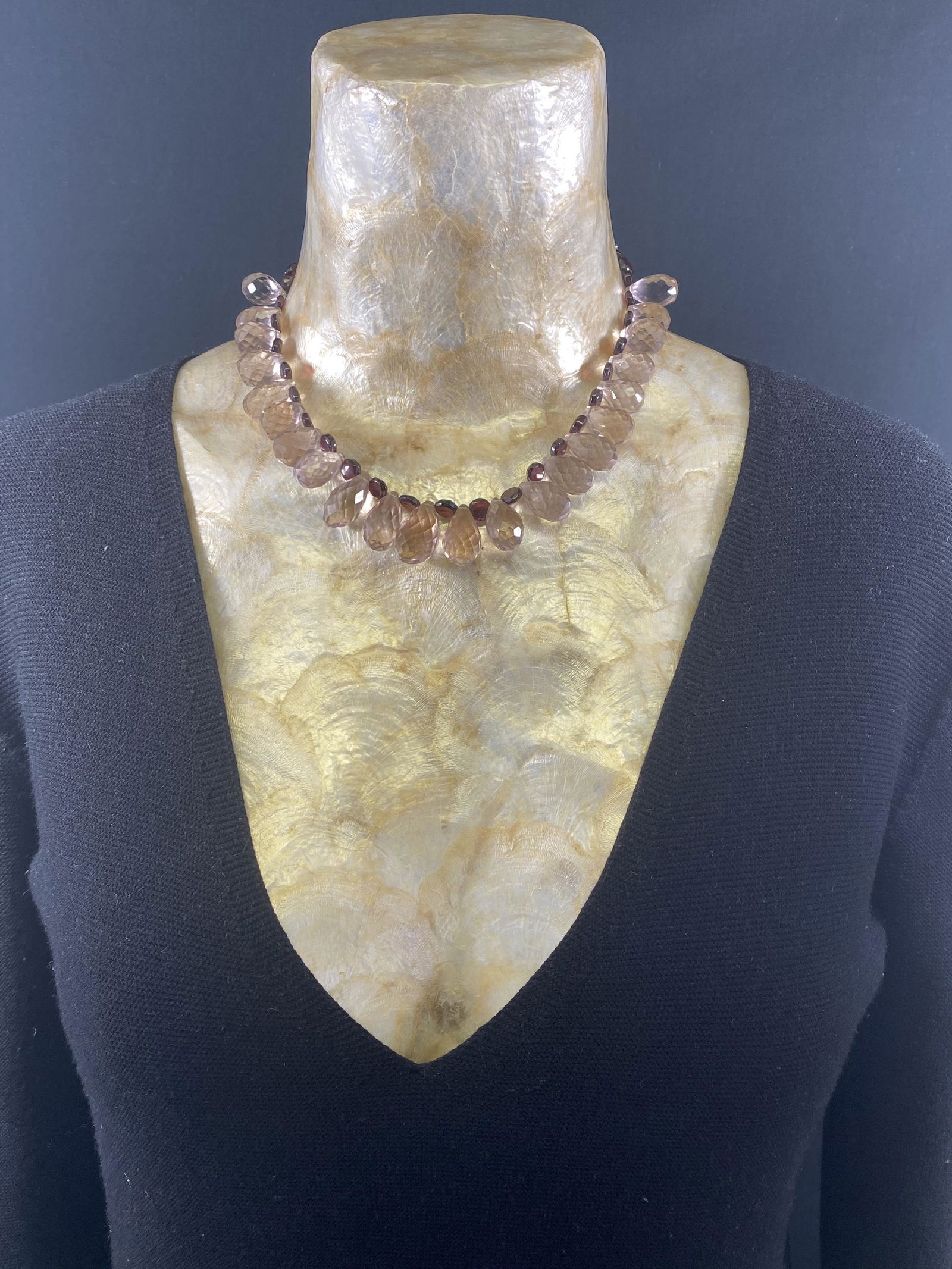 Faceted Rose Quartz Necklace (1 of 5)