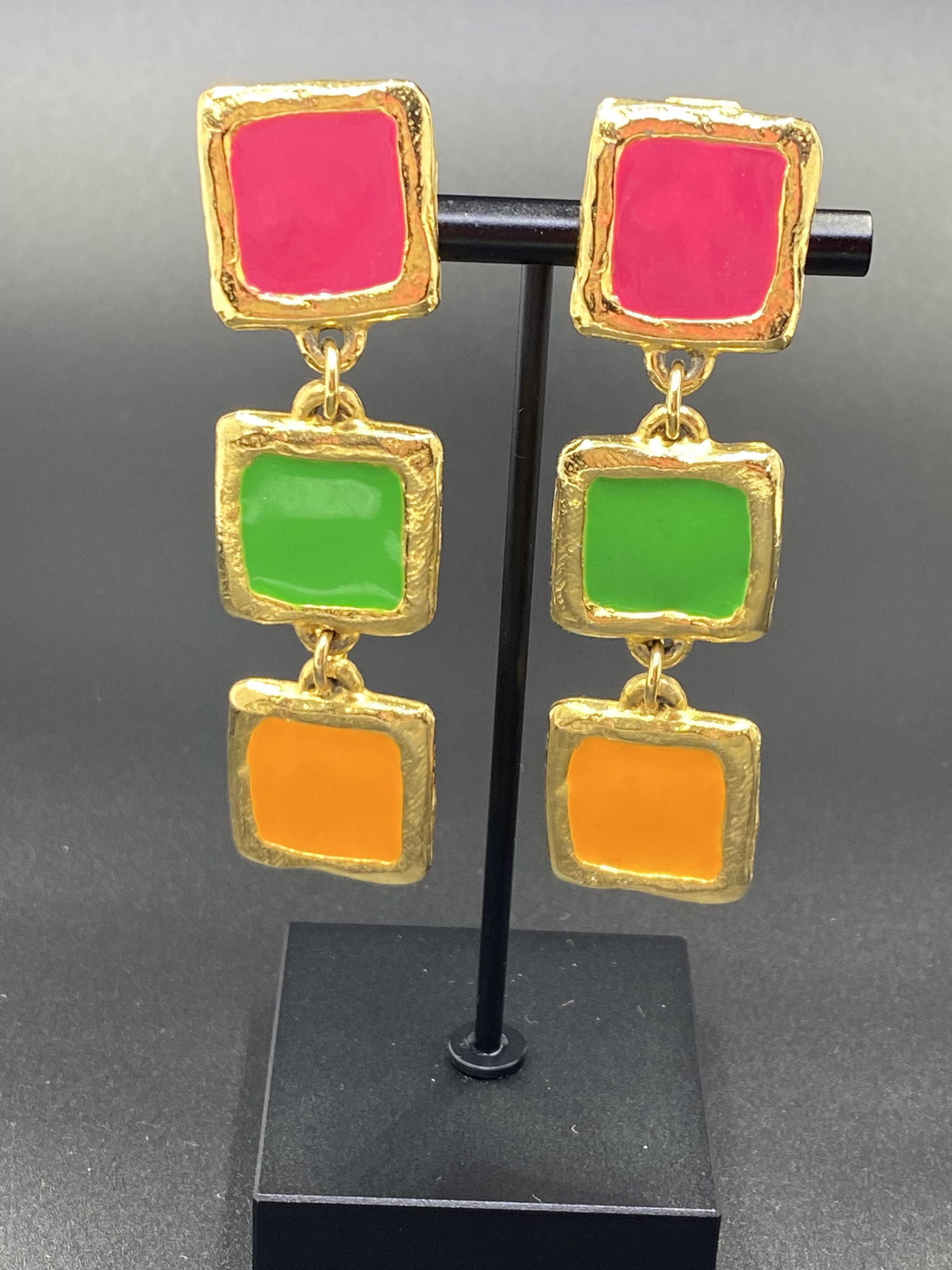Signed PXH Colorful Earrings: For exact dimensions please refer to the attached dimensions sheet.