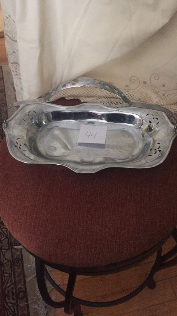 Silver Plated Tray /Candy Dish with Handle (1 of 1)