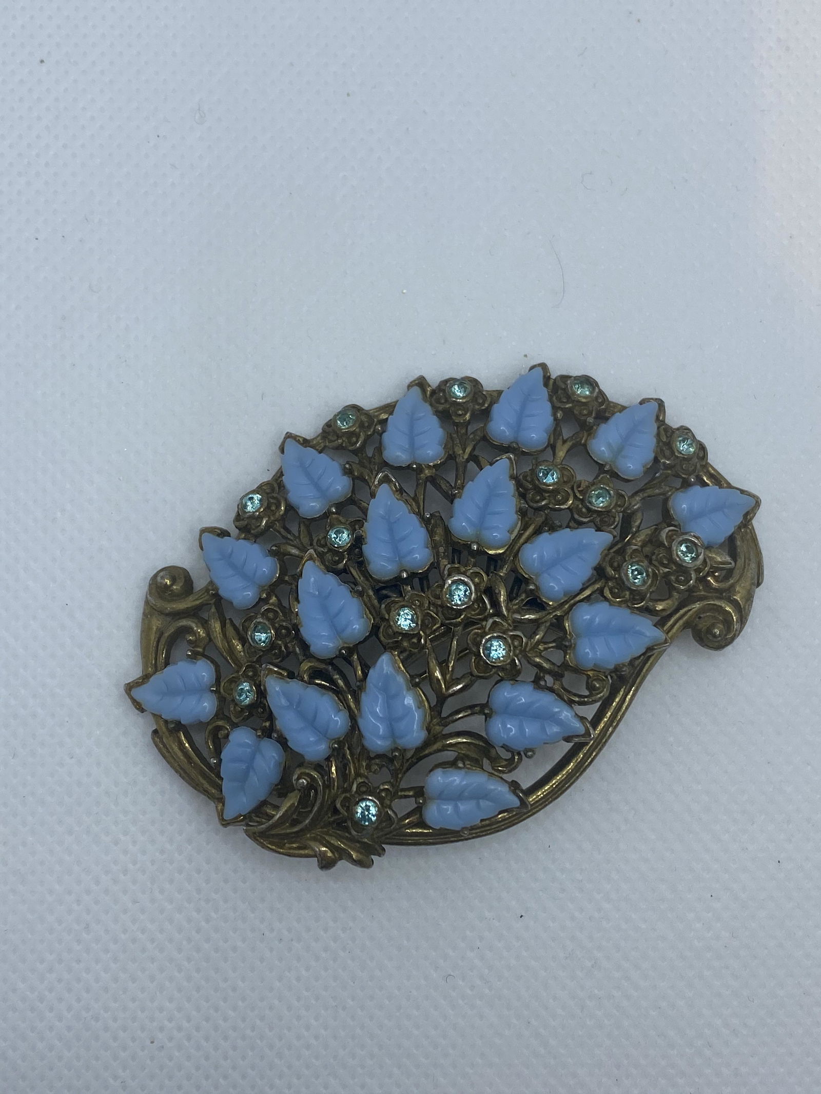 Vintage High Quality Rhinestone Brooch Pin Paisley (1 of 11)