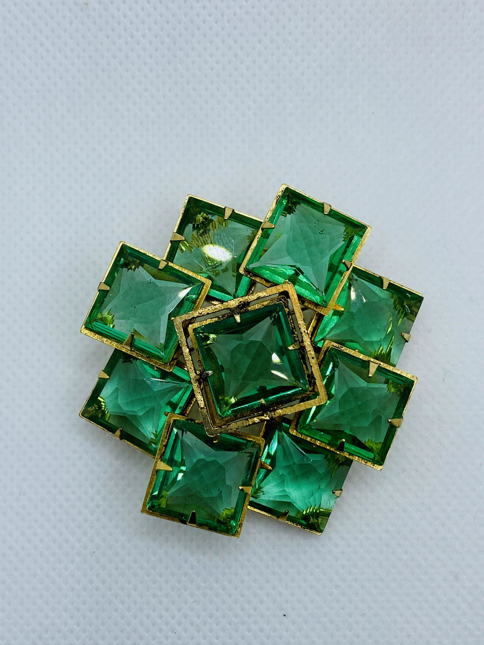 VIntage High Quality Costume Jewelry Pin Brooch Glass (1 of 10)