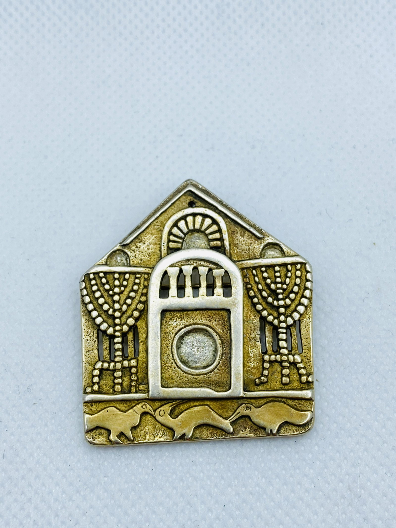Vintage Museum Modern Art MMA Brooch Pendant Menorah: Vintage Museum Modern Art MMA Brooch Pendant Menorah