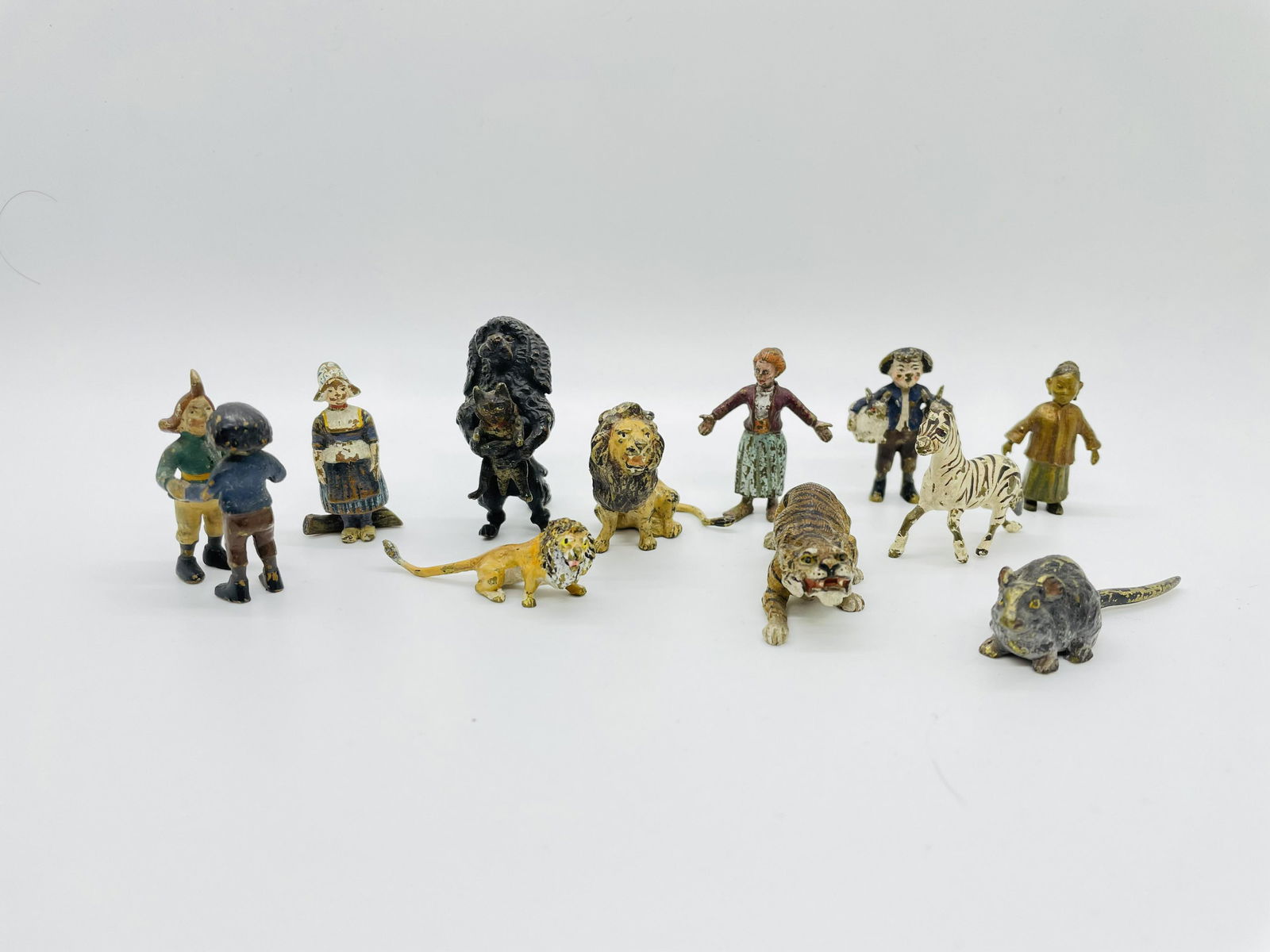 Lot of Vienna Bronze Animal Figures Tiger Lion Zebra (1 of 12)