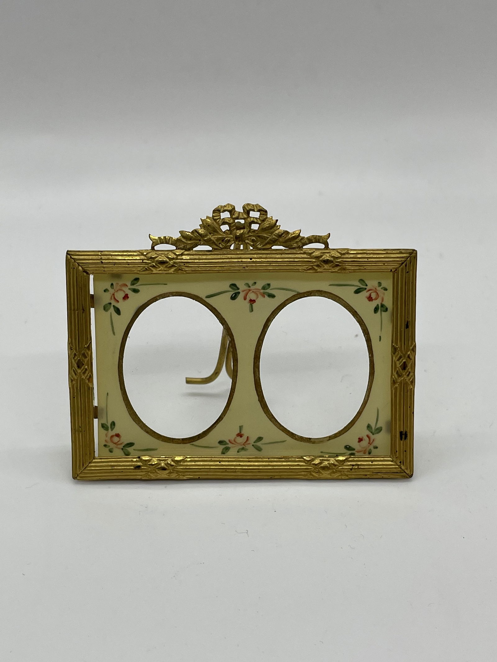 Bronze Miniature Double Picture Frame (1 of 8)