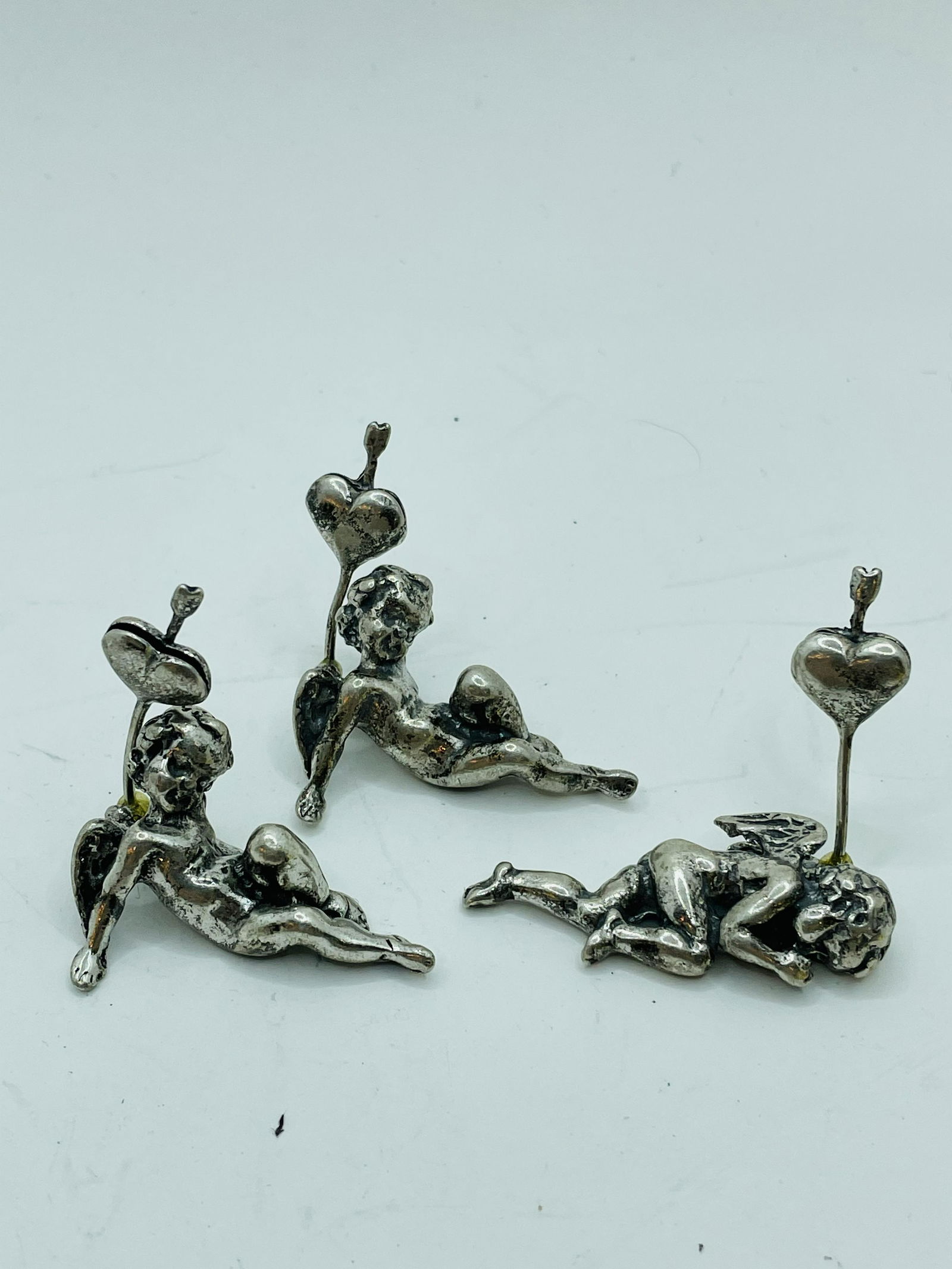 Sterling Silver Cherub Name Card Holder Place Card (1 of 10)