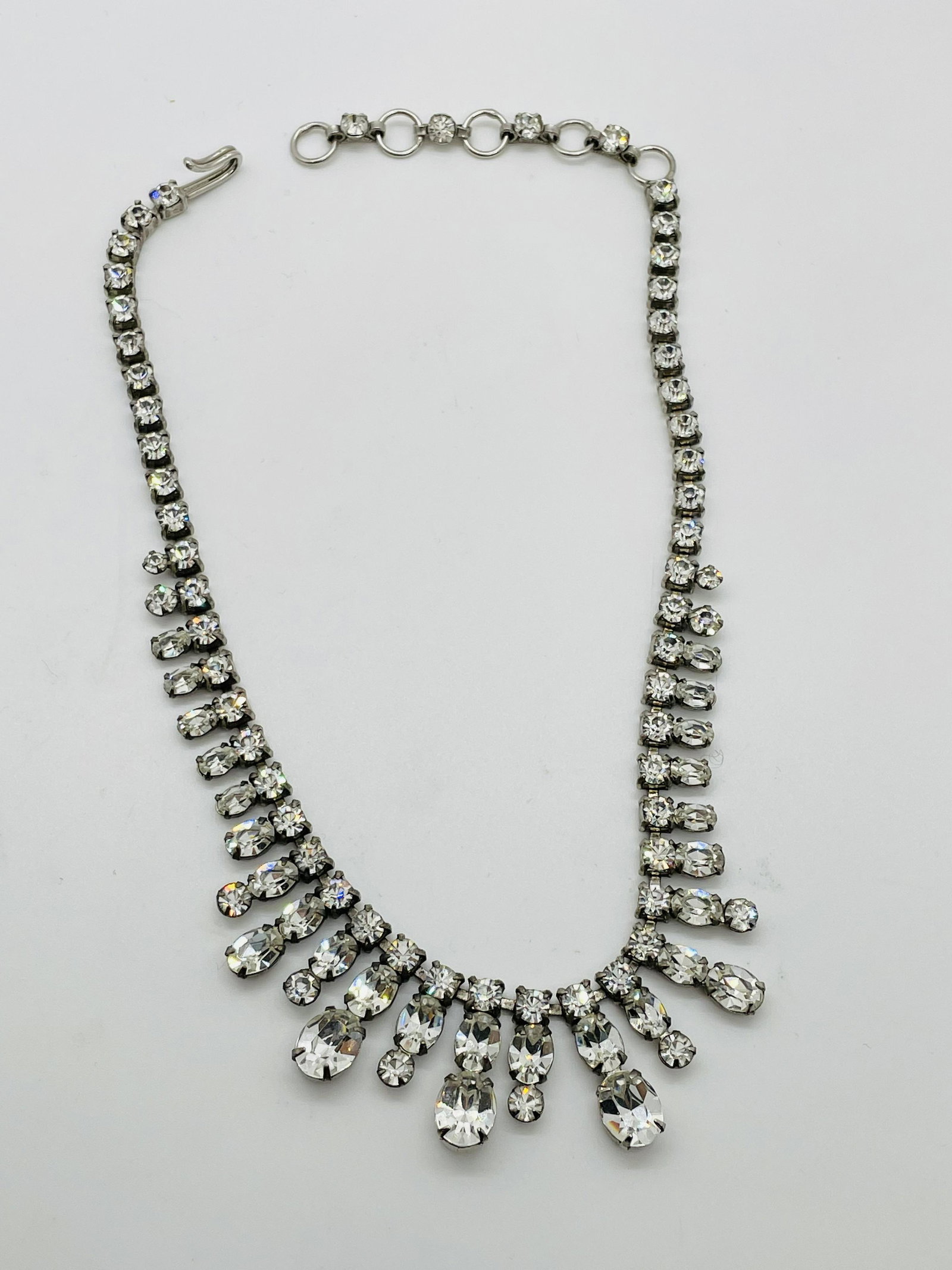 Vintage Schreiner Rhinestone Necklace Signed (1 of 14)