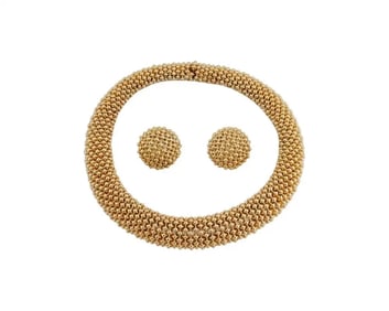 Ciner Costume Jewelry Set Of Necklace And Earrings