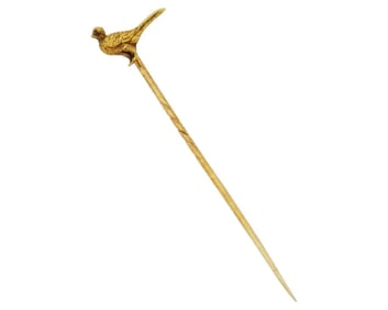English Late Victorian 14K Gold Bird Stick Pin
