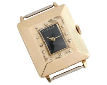 Art Deco Jaeger Le Coultre 14K Gold Watch Case