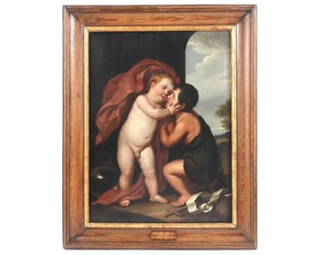 Antique Religious Painting After Anthony Van Dyck