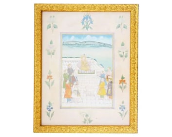 Antique Indian Mughal Empire Miniature Painting