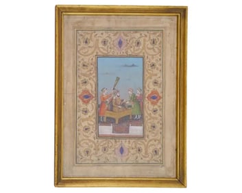 Antique Indian Mughal Empire Miniature Painting