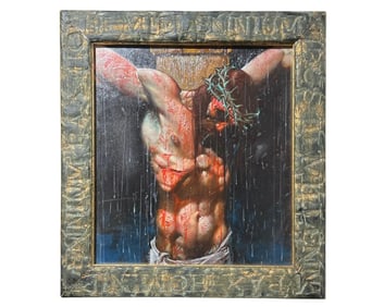 JESUS IN AGONY…. NO HOLDS BARRED By Simon Bisley Original Art