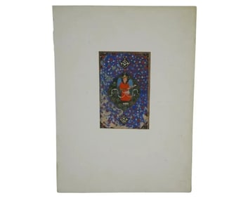 Antique Persian Safavid Miniature Painting Archangel Michael