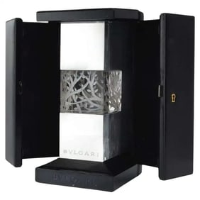 Late 20th Century Bulgari, Italian Silver & Etched Glass Sculpture in Original F