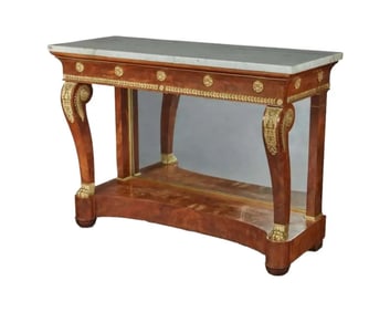 Fine Russian Empire Ormolu-Mounted Mahogany Console Table, circa 1815