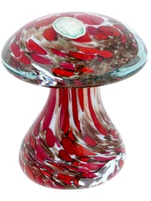 Vintage Italian Murano Glass Mushroom Figurine