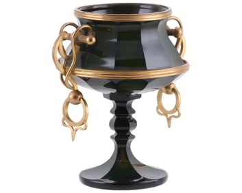 A Bohemian Gilt-Bronze Mounted Lithyalin Glass Vase, 1820