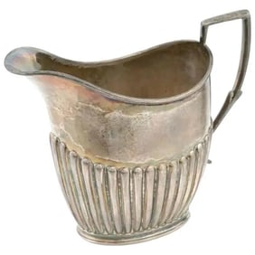 Antique English James Deakin And Sons Silver Creamer