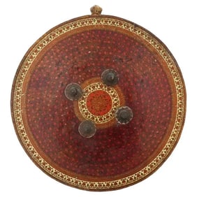 Indian Mughal Manner Hand Painted Paper Mache Wall Art