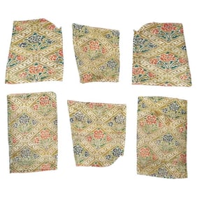 Antique Persian Safavid Hand Woven Textile Fragments
