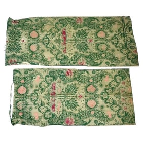 17Th C Antique Persian Safavid Hand Woven Textiles