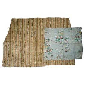 Antique European Floral Design Hand Woven Textiles