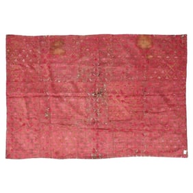 Antique Persian Safavid Dynasty Embroidered Textile