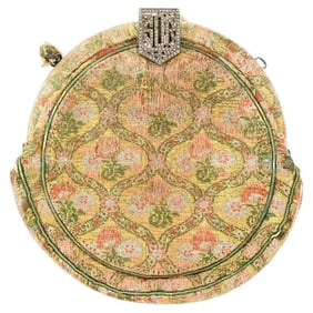 Safavid Hand Woven Textile Hand Bag W Silver Clasp