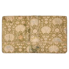 18Th C Antique Safavid Gold Silk Textile Hand Bag
