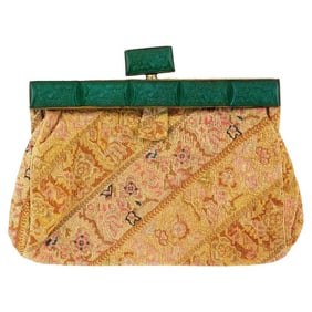 Antique Persian Safavid Textile Handbag CA 18Th C