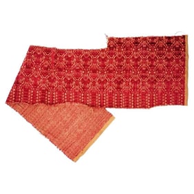 19Th C Antique Italian Hand Woven Textile