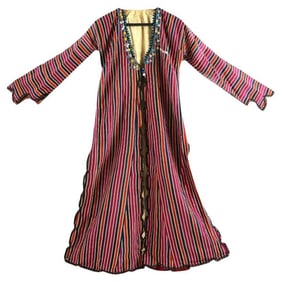 Antique Turkish Ottoman Silk Womens Robe
