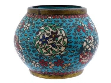 Antique Early Meiji Japanese Cloisonne Enamel Cloud Vase