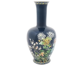 Japanese Taisho Era Inaba Cloisonne Enamel Vase