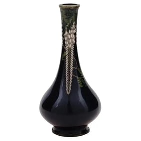 Antique Japanese Meiji Era Cloisonne Enamel Vase