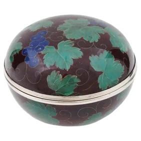 Japanese Covered Grape Plique a Jour Enamel Kogo