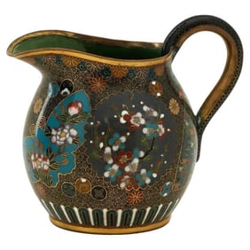 Antique Japanese Cloisonne Kyoto School Jug