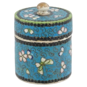 Japanese Totai Cloisonne Enamel On Porcelain Jar