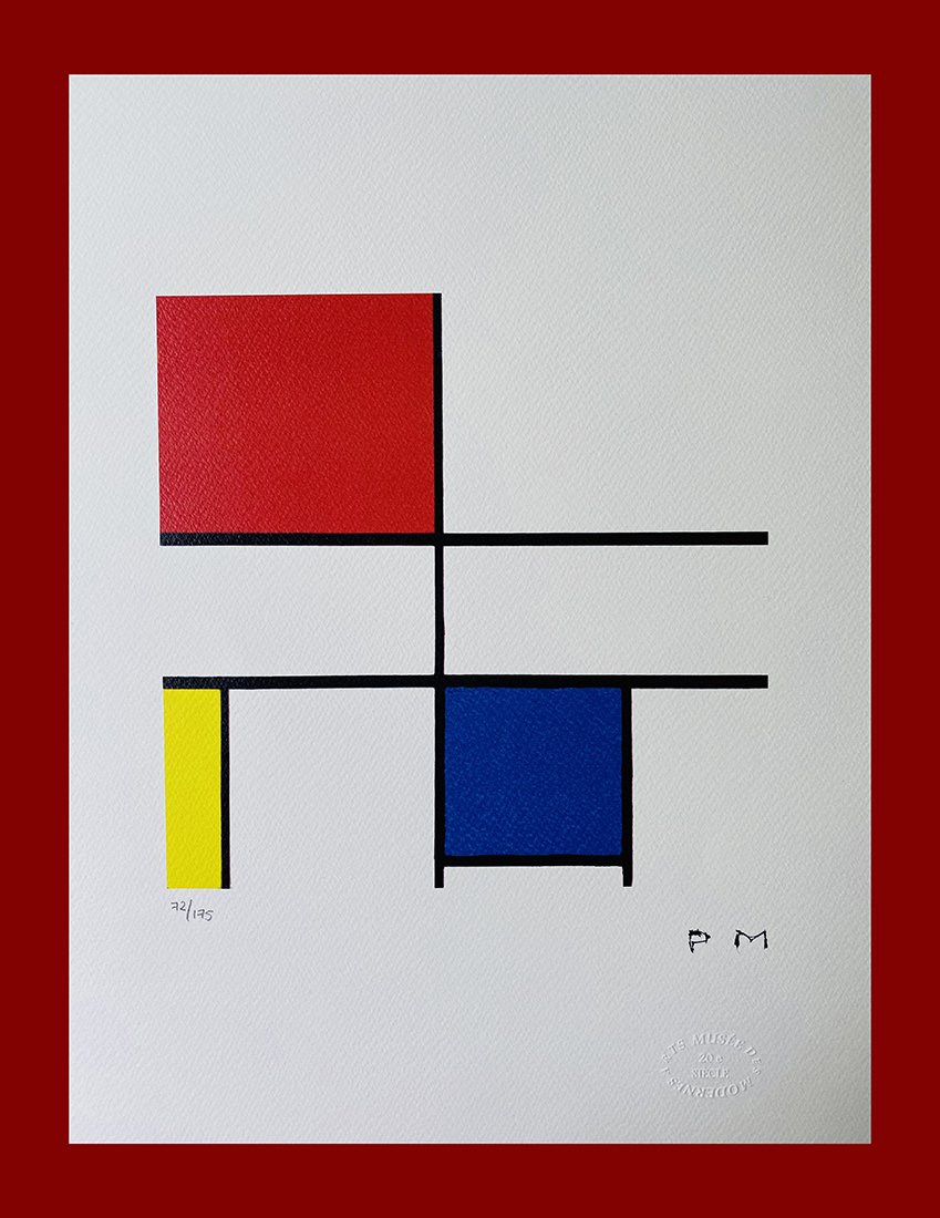 Piet Mondrian - Composition in blue, yellow and red (1 of 7)