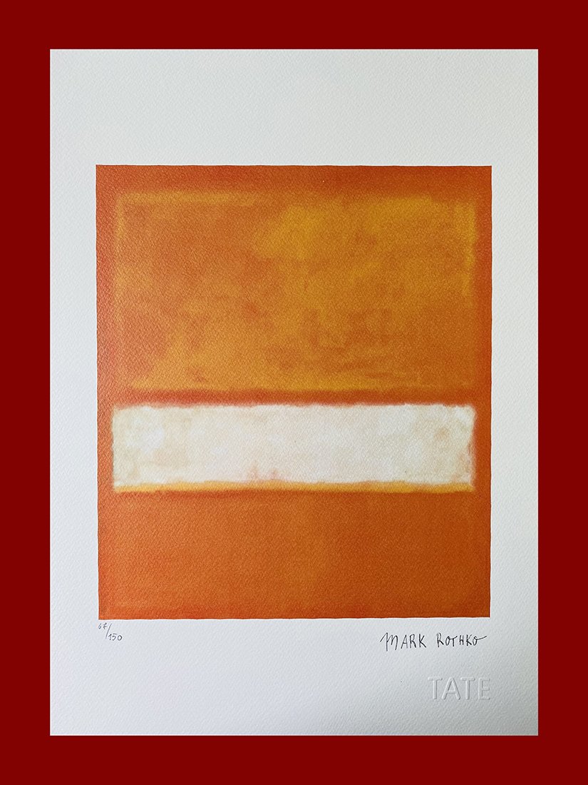Mark Rothko - No 11: Mark Rothko "No 11". Beautiful phototype heliogravure by the latvian master Mark Rothko. Limited edition, hand numbered on lower left margin. Heliogravure, signed on plate on the right margin. On fine