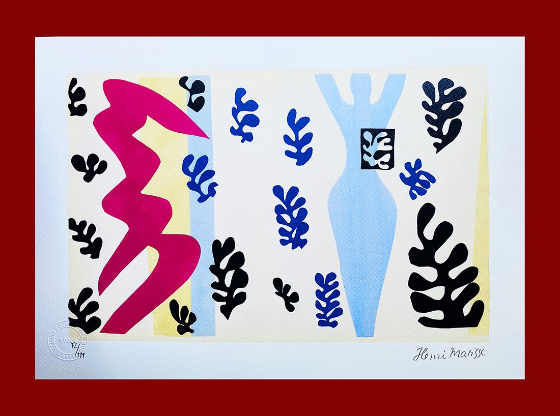 Henri Matisse - The Knives Thrower: Henri Matisse "The Knives Thrower". Beautiful lithograph by the french master Henri Matisse. Limited edition, hand numbered on lower left margin. Published by Societé Des Nouvelles Editions OPTA. Lit