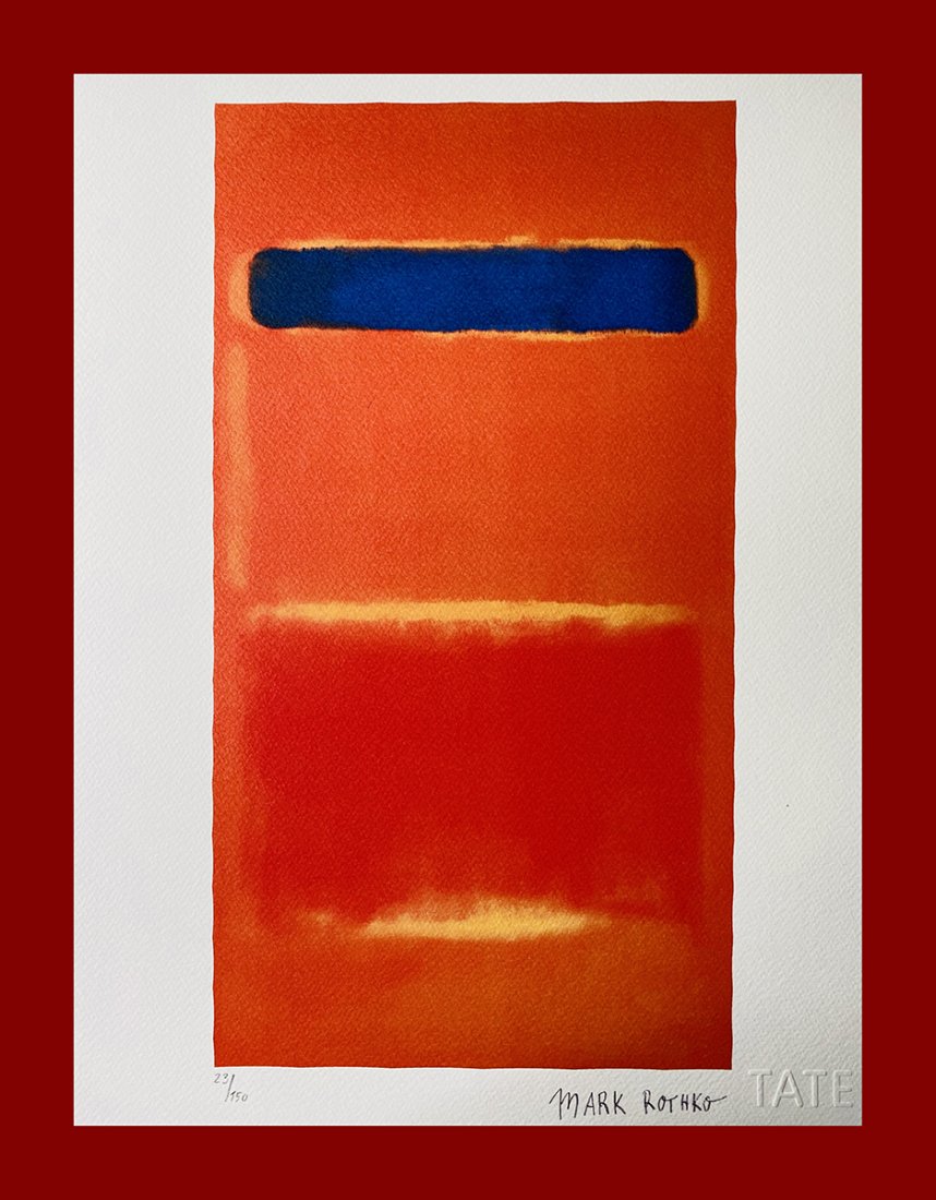 Mark Rothko - Untitled: Mark Rothko "Untitled". Beautiful phototype heliogravure by the latvian master Mark Rothko. Limited edition, hand numbered on lower left margin. Heliogravure, signed on plate on the right margin. On f